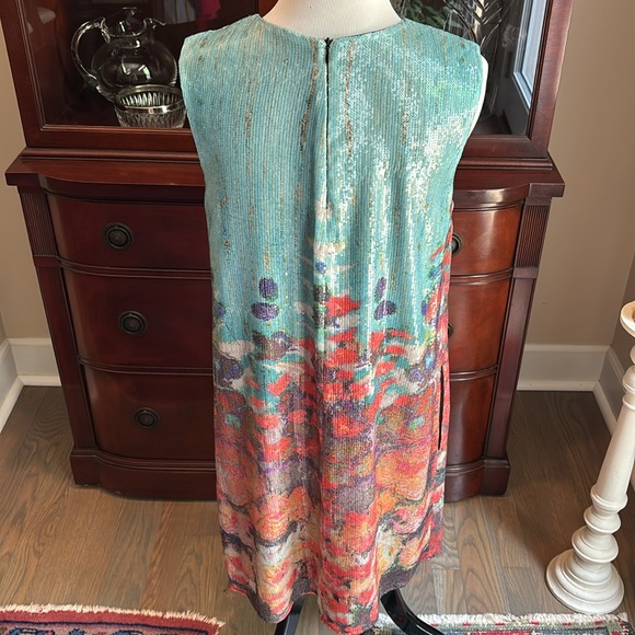 CLOVER CANYON Sequin Shift Dress Size Medium - Picture 5 of 8